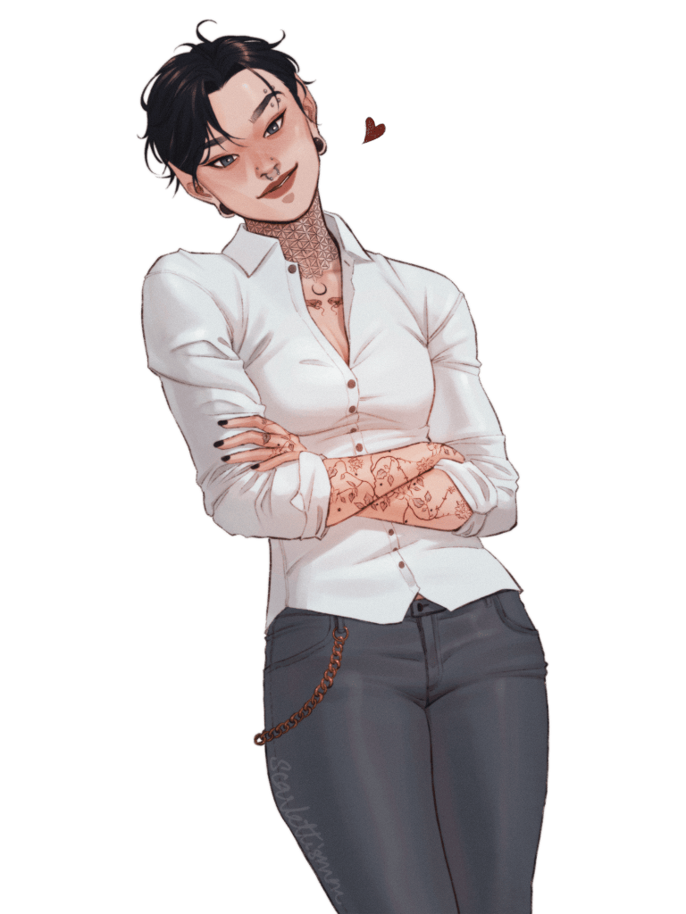 Drawing of Eryn, MC